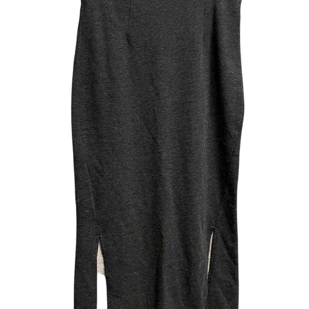 Grey Maxi Skirt with side slits 62% cotton Women’s
